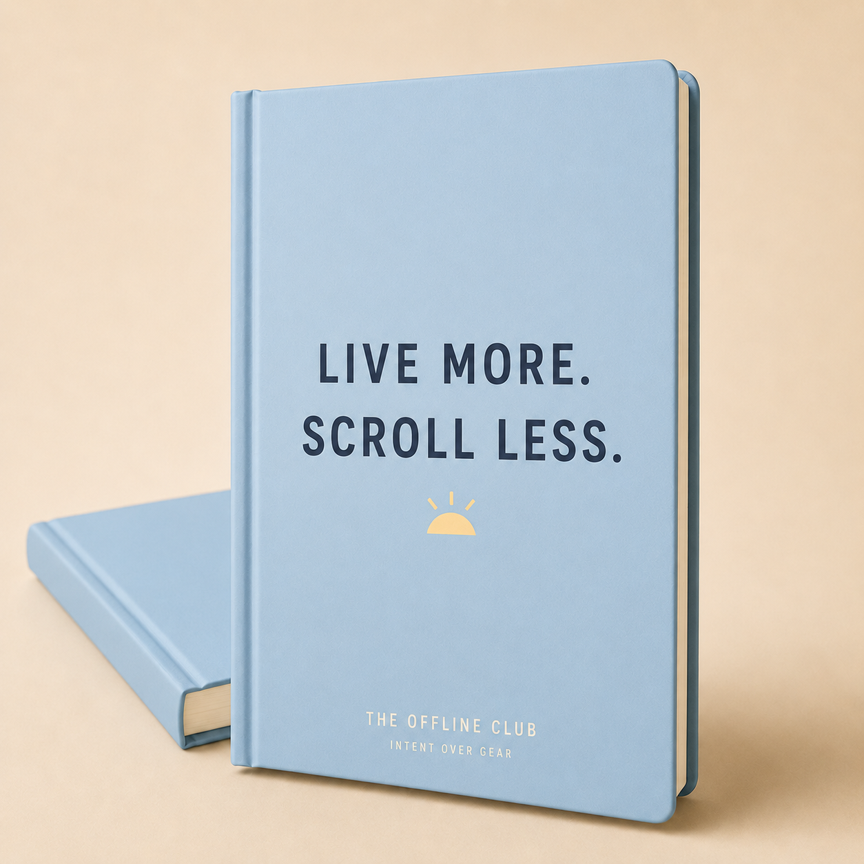 Live More Matte Hardcover Journal mockup